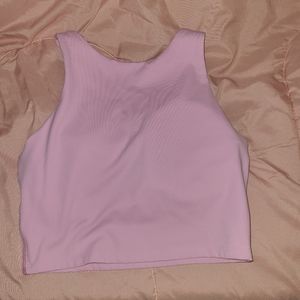Pink Sports Crop Top